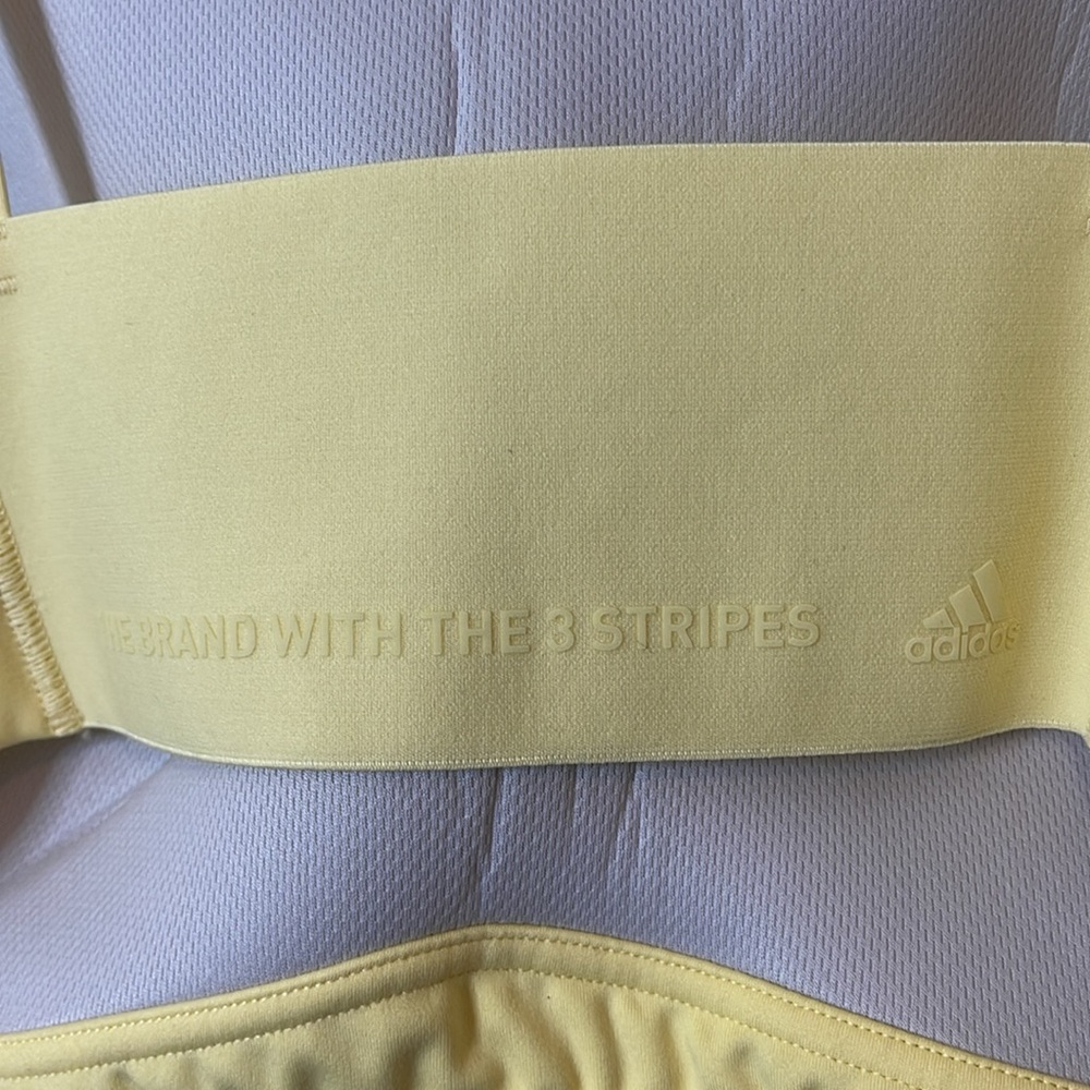 Adidas Yoga Studio Light Support Training Sports Bra Yellow Size 2X - Picture 12 of 16